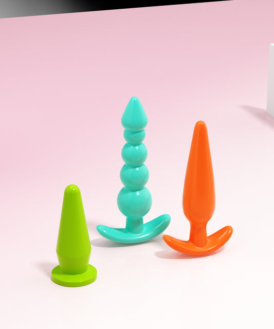Anal Plug, Three-Piece Set Of Pull Beads For Posterior Chamber Development