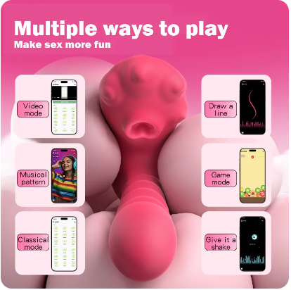 Female Cat Claw APP Sucking Clitoris G Point Penetration Toy Vibrator