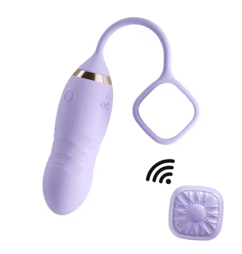 Female telescopic thrust gun vibrates G-spot to stimulate jumping eggs