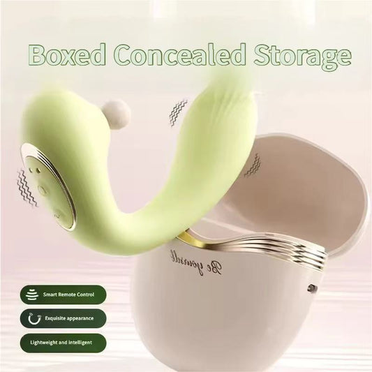 Shy Embrace Spring APP Vibrating Sucking Female Wearable Massager