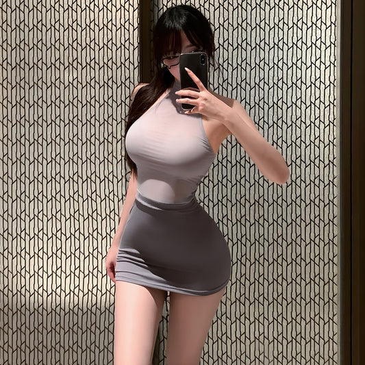 (202)Sexy Sheer OL Uniform: Provocative Office Lady Lingerie Set