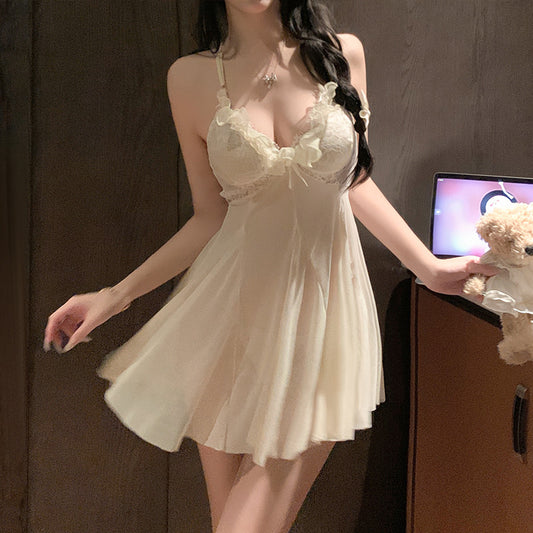 (91)Japanese Pure Desire Nightdress - Milk-Soft Sexy Slip Chemise Lingerie