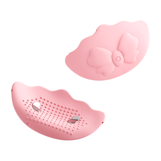 App Controlled Wearable Bow Nipple Massager - E-Stim & Vibrating Breast Toy for Couples