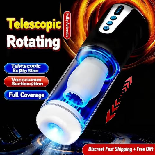 Automatic Thrusting Rotating Male Masturbator - Vacuum Suction Stroker Cup