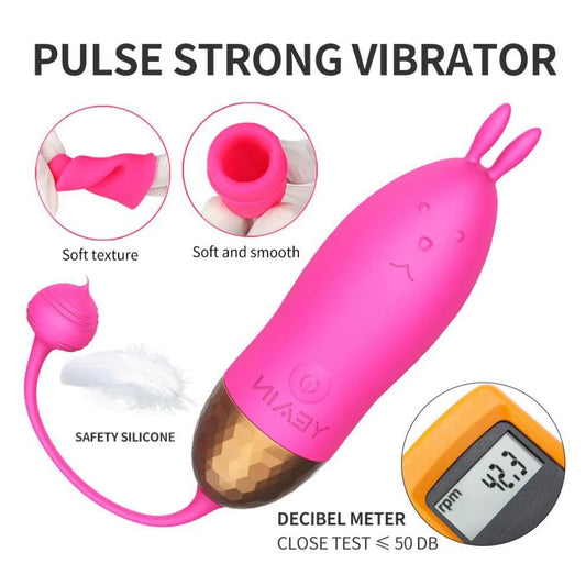 Bunny Wireless Remote Control Bullet Vibrator - Ultra-Powerful Rabbit Egg Toy
