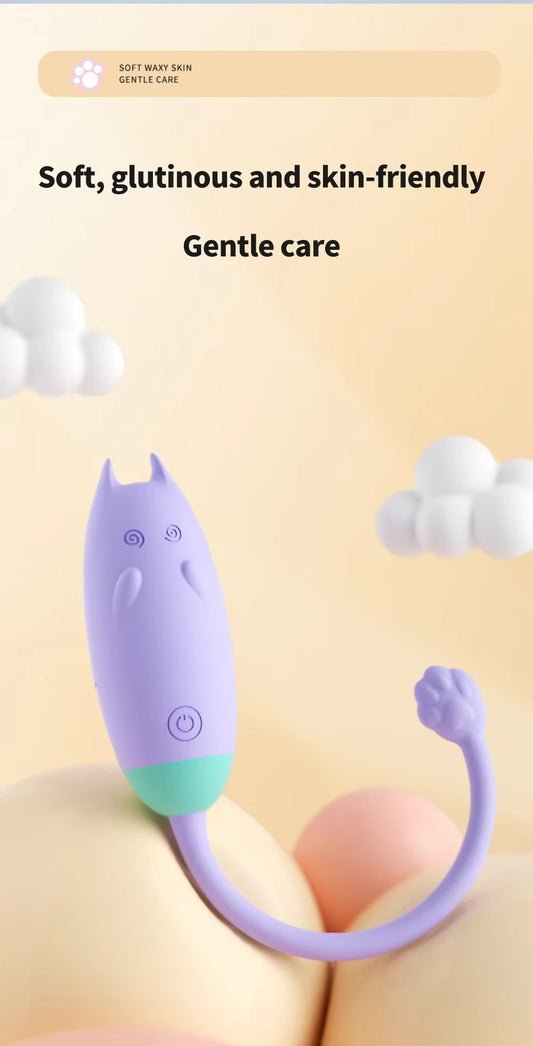 Cute Cat Wireless Remote Bullet Vibrator - USB Rechargeable Love Egg for Women – product image 2