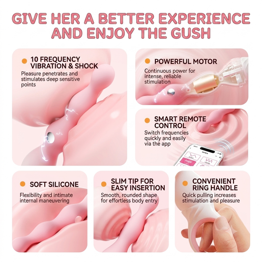 Halo E-Stim Anal Beads Vibrator - Dual Use Electro Stimulation Massager