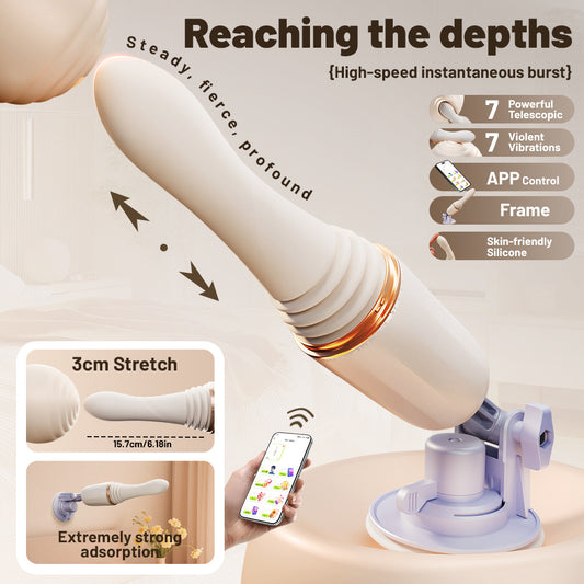 Deep Sea Engine: Smart APP High-Speed Automatic Thrusting Cannon Machine (Realistic Dildo)