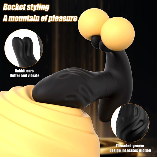 YEAIN Sex Toys for Men and Women 10 Powerful Vibrating Retractable Prostate Massager