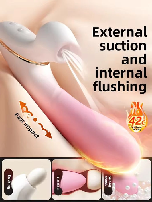 Gradually Desire Telescopic Stick Sucking Vibration Female Masturbator