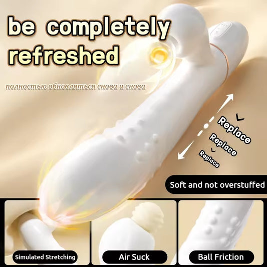 Yiyue Sucking Stick Telescopic Rotating Bead Vibrator