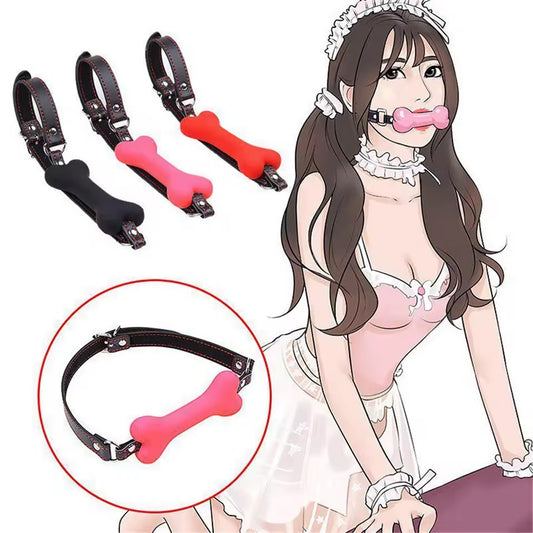 Passionate Oral Gag Dog Bone Silicone Gag SM