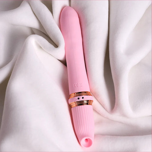 Realistic Retractable Dildo Strong Suction Sucking Vibrator