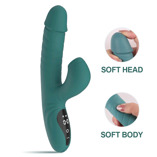 New Yeain LCD Sucking Tongue Licking Telescopic Massage Vibrator Sex Toy