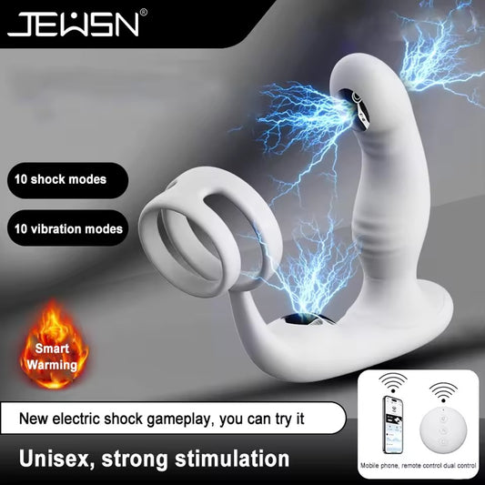 Wireless App-Controlled Prostate Massager - E-Stim Heating Dual Vibration Anal Plug