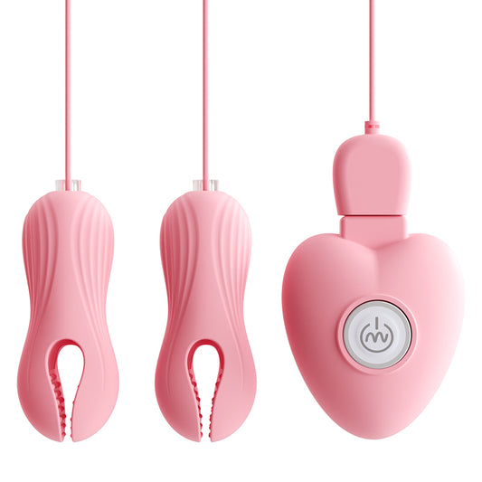Xinyue Nipple Clamp Breast Vibrator (USB Remote Control)