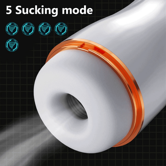 Automatic Sucking Real Vagina Vibrating Masturbation Cup