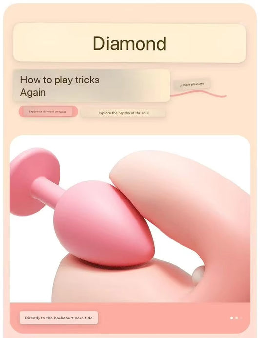 Pink diamond anal plug out of SM anal dilation masturbator