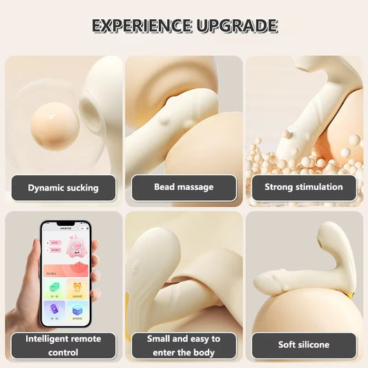 Yuzhu Luanhua APP rotating beads vibration sucking wearable massager