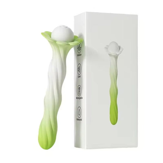 Green Fairy Vibrating Masturbator (with a matching beaded leather case)