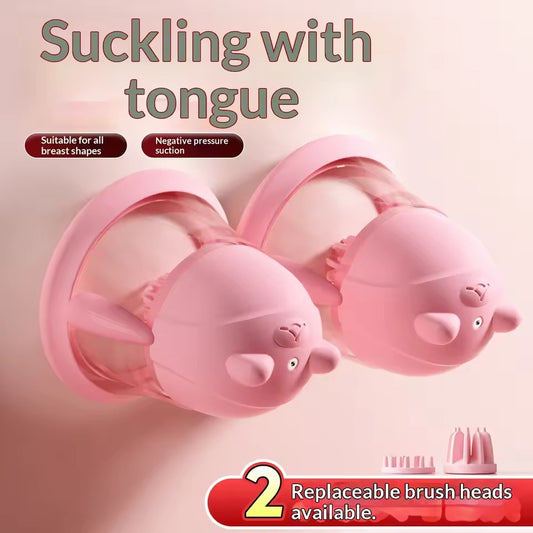Kissing Bear: Warming Negative Pressure Nipple Sucker & Breast Massager