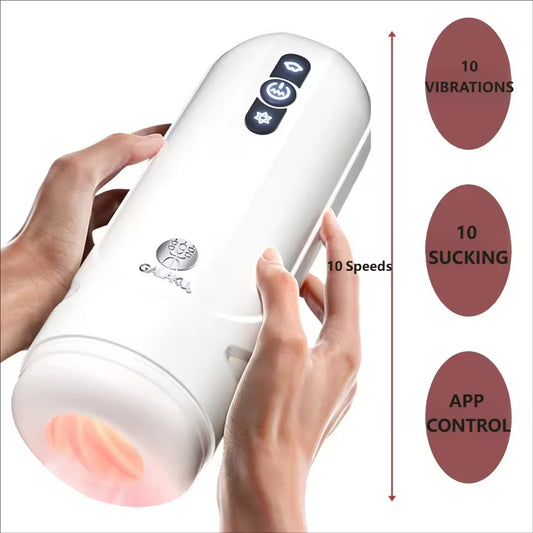 Smart App-Controlled Siphon Suction & Vibrating Stroker