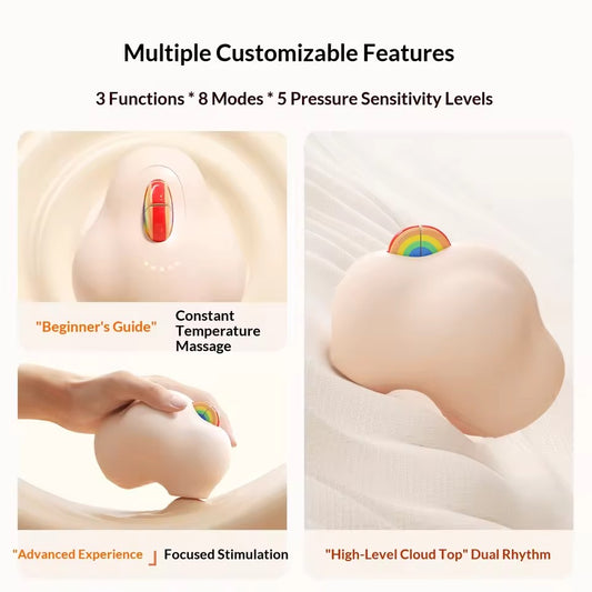 Yunding Bobo: 2-in-1 Warming Sucking, Licking & Flapping Vibrator Wand