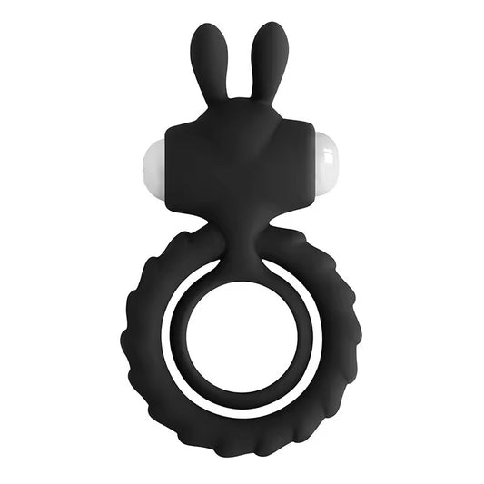 Couples Vibrating Cock Ring: Male Delay Ring & G-Spot Stimulator for Lovers(BLACK)