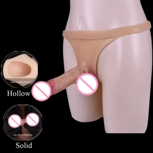 Men's Hollow Wearable Dildo Harness Thong