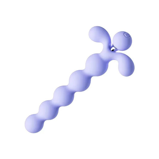 Qimeng anal stick purple vibration (matching beaded leather case) masturbator