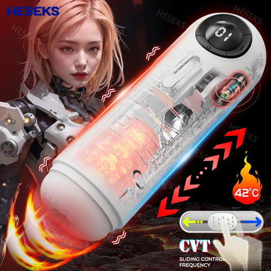 BT Automatic Telescopic Sucking Vibrating Masturbation Cup