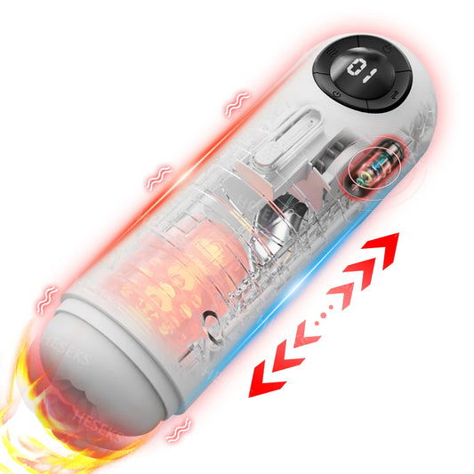 BT Automatic Telescopic Sucking Vibrating Masturbation Cup