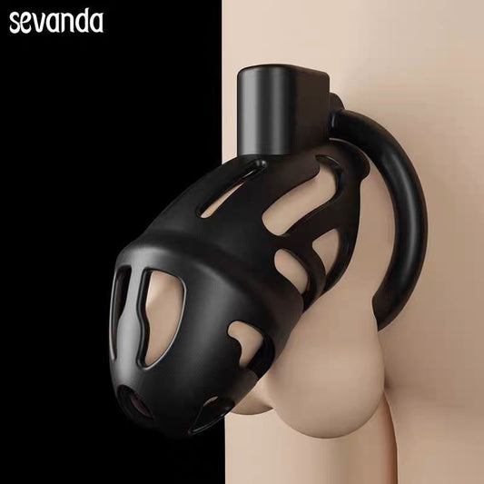 Black Buckle Chastity Lock SM