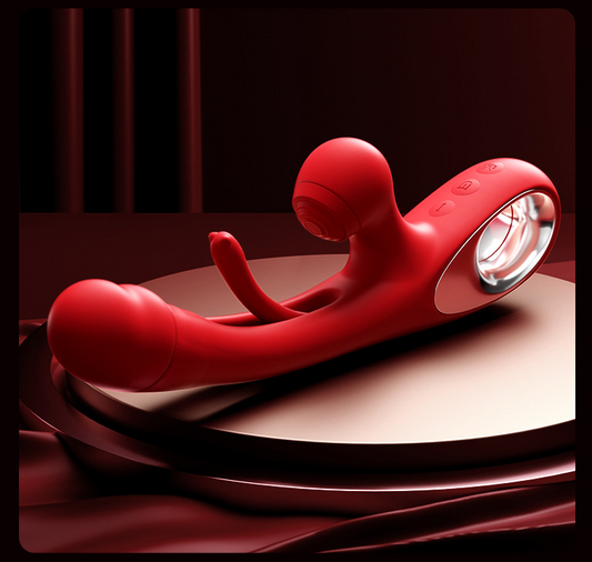 Swinging Tongue Slapping Sucking Vibrator (red)