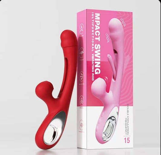 Swinging Tongue Slapping Sucking Vibrator (red)