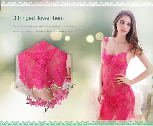 Sexy lingerie temptation lace sexy nightdress (code: D60)