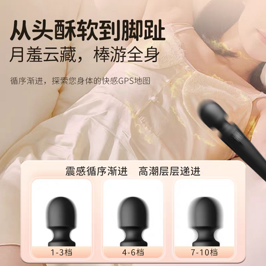 Classic Large-Head Powerful Wand Vibrator (Heavy-Duty AV Massager)