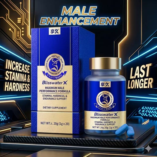BLISSWATER Blue Box Male Endurance Tablets: Premium Herbal Stamina Booster(20 Pcs)