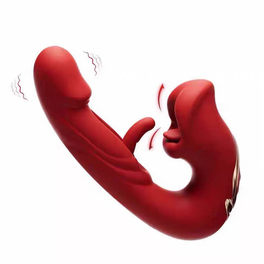 3-in-1 Oral Mouth Suction Vibrator - Tongue Flicking & G-Spot Massager for Women