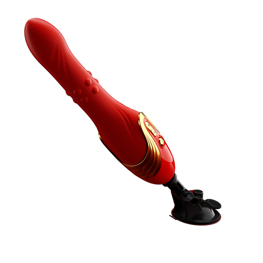 Red Dance Valkyrie APP Remote Auto-Thrusting, Rotating Bead, and Vibrating Wand