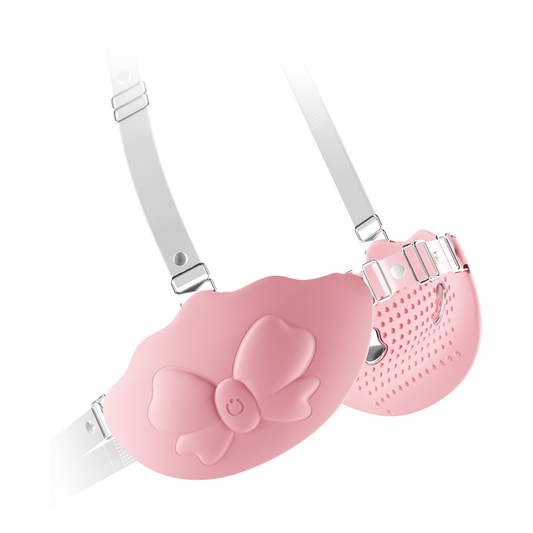 App Controlled Wearable Bow Nipple Massager - E-Stim & Vibrating Breast Toy for Couples