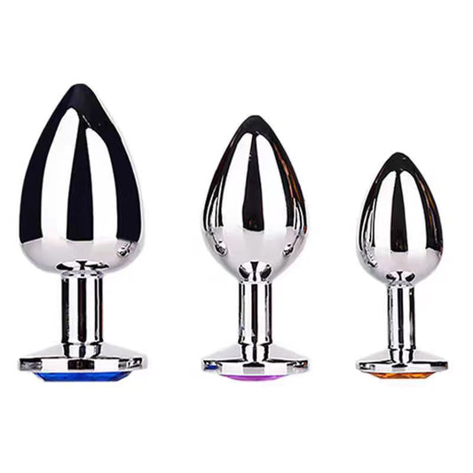 Butt Plug 3 in 1 package Stainless Steel for Anal Plug Sex toy for men women