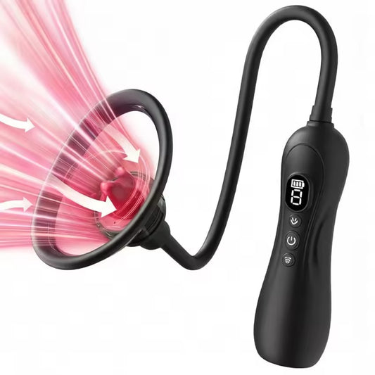 Digital Display Sucking Licking Vibrator - 9 Speed Breast & Clitoral Massager