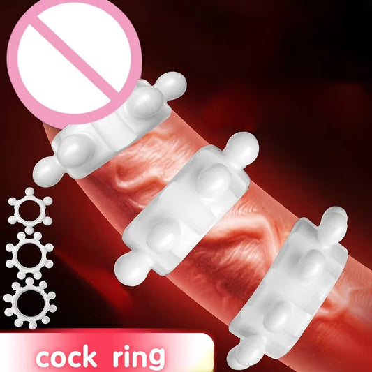 Dragon Bead Silicone Cock Ring - Physical Delay Endurance Ring for Men