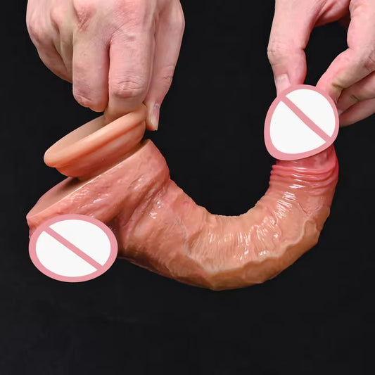 Herxias Liquid Silicone Realistic Dildo (Medium) - Standard Size Soft Skin Dong