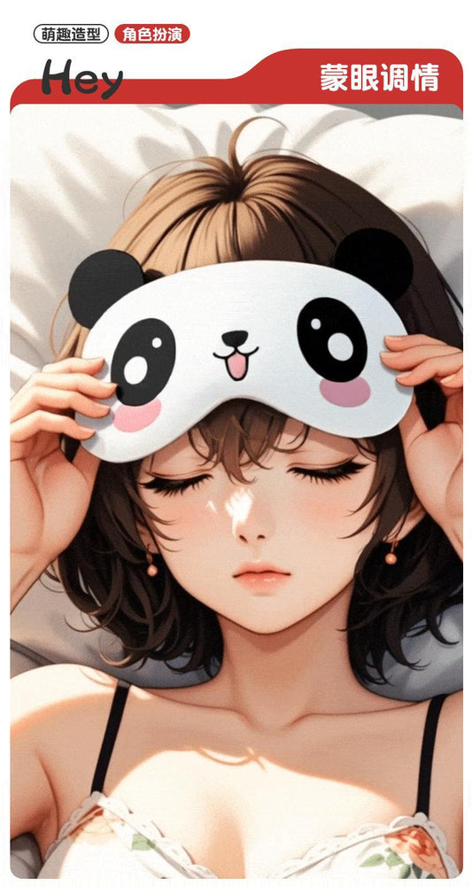 Bear Pattern BDSM Blindfold - Cute & Kinky Edition