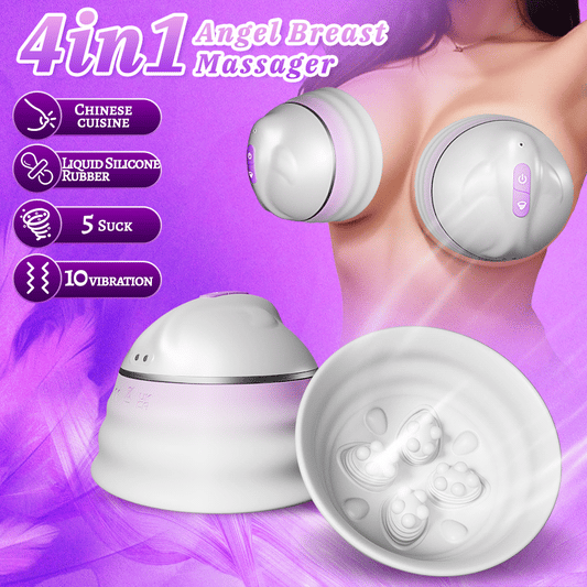 Angel Shield Breast Vibrating Sucking Massager