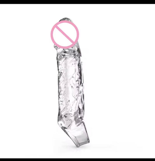Reuseable Penis Sleeve with vibrator extend 7cm