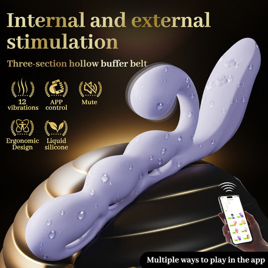 Purple Grape Vibrating Anal Beads Plug - Unisex Bullet Massage Sex Toy