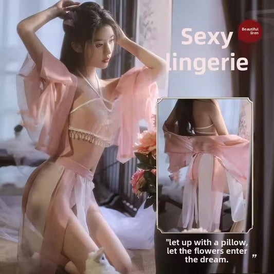 Sexy ancient costume underwear temptation nightdress uniform chest wrap suspenders Hanfu(11)